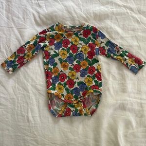 mini rodini flower body suit, 6-12 months